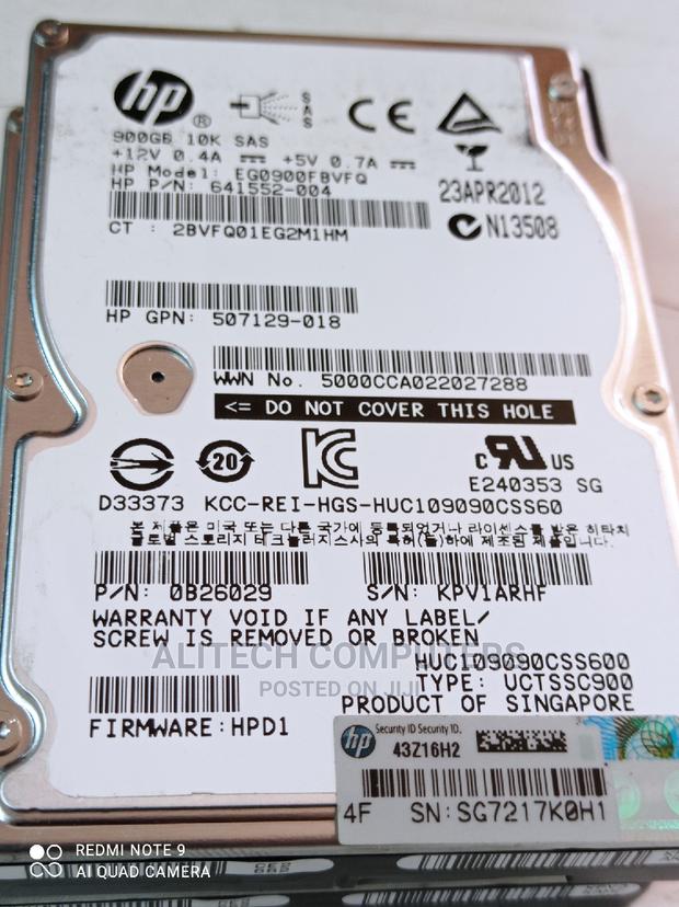 Servers Hpe 900gb Sas 2.5 Internal Harddsik - thumbnail 5