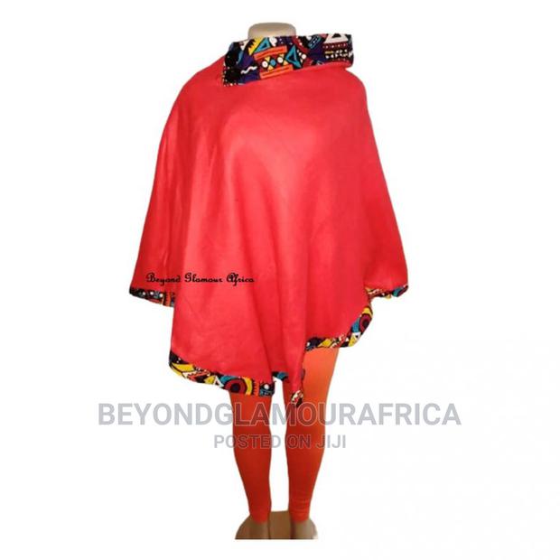 Womens Ankara Cotton Poncho in Different Colors - thumbnail 5
