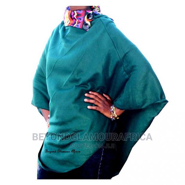 Womens Ankara Cotton Poncho in Different Colors - thumbnail 7