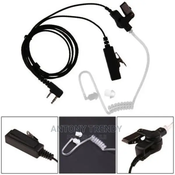 Fbi Style Headset Earphone Walkie Talkie 2 Pin