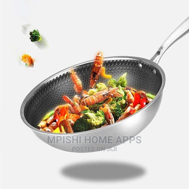 Honeycomb Stainless Steel Non-Stick Woks - thumbnail 3