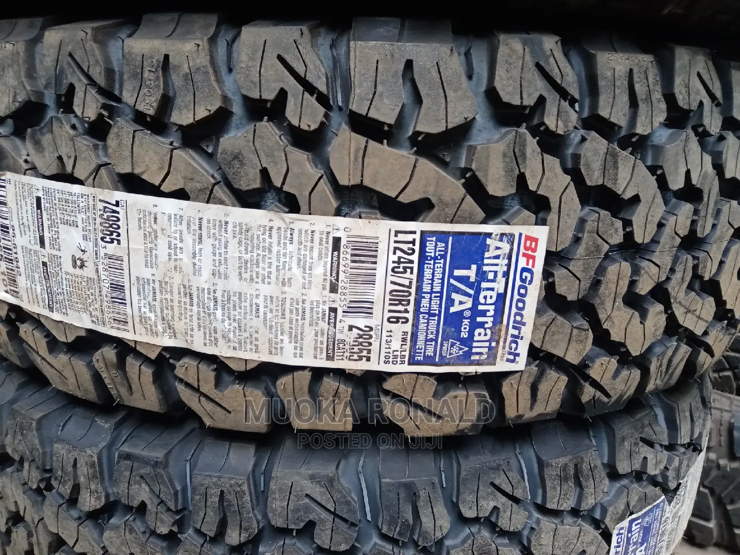 245/70r16 Bf Goodrich Tyre (A/T) Made in U.S.A