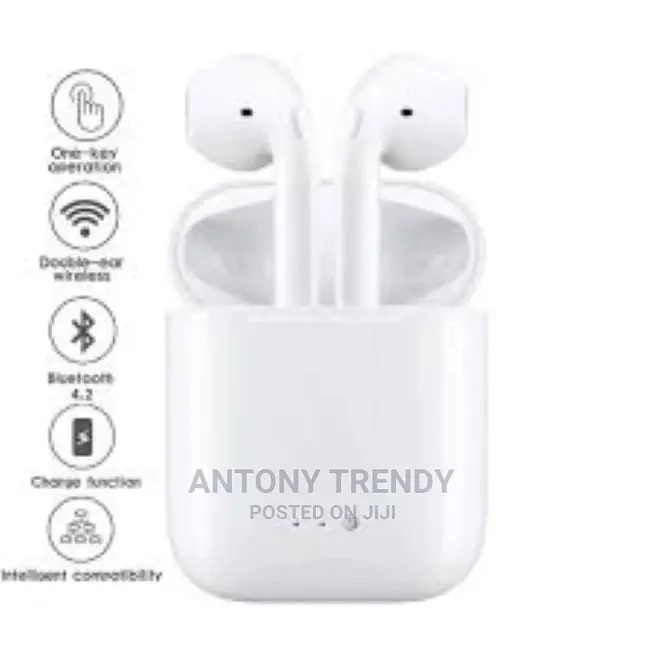 TWS I7 Black Bluetooth Headphones for Android and iPhone