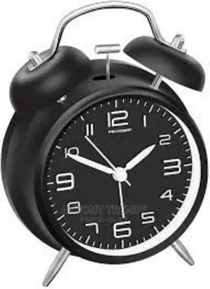 Twin Bell Alarm Clock With Stereoscopic Dial, Backlight, Ba