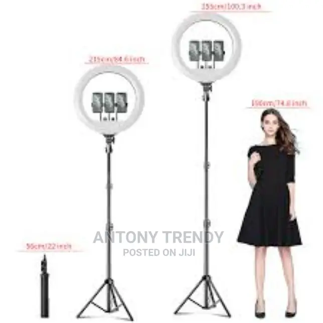 Generic-21 Inch LED Ring Light Photography Lamp Set Stepless