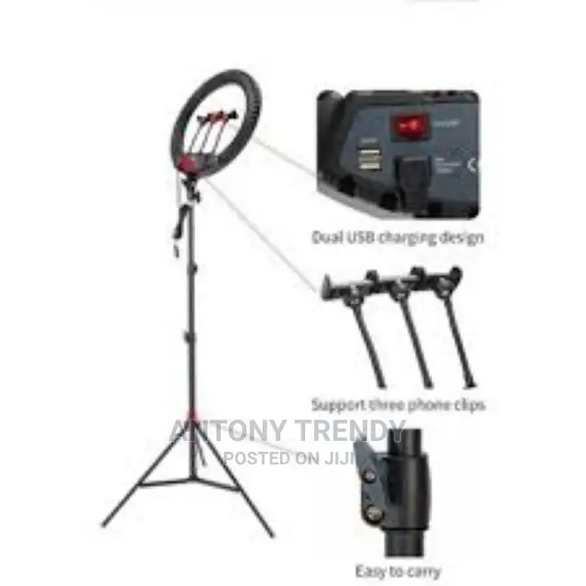 Rl-21-Inch Ring Light 54cm With 3 Mobile Holders and Remote