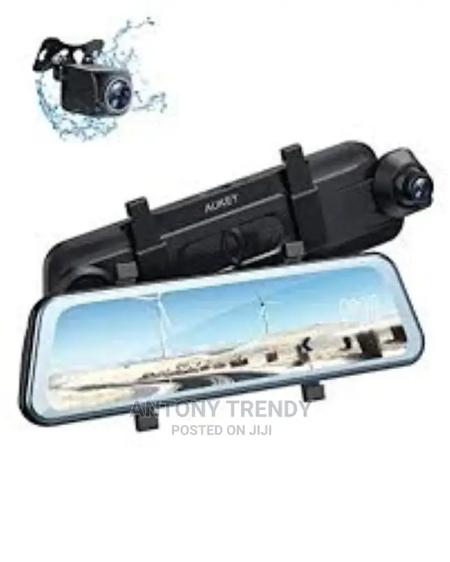 Mirror Dash Cam Dual 6.8'' LCD Touchscreen Car Camera 1080p