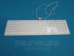 Apple A1243 Ultra Thin White Aluminum USB Wired Keyboard *Te