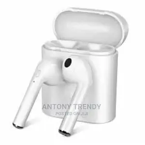 White Wireless I9 TWS Earbuds Bluetooth Earphone,
