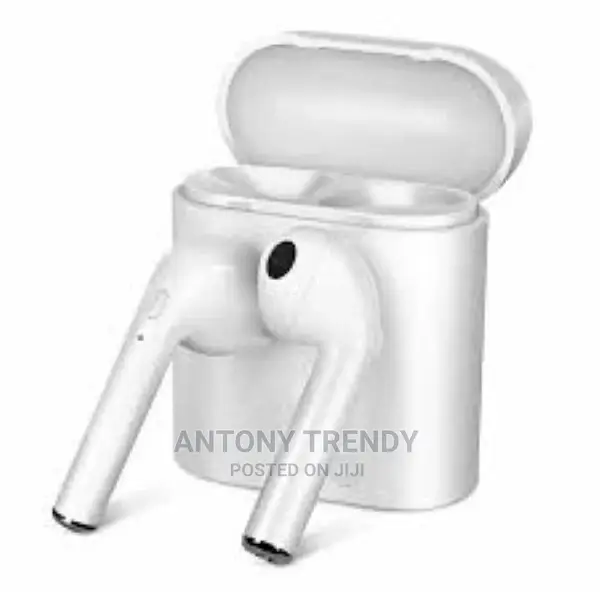 White Wireless I9 TWS Earbuds Bluetooth Earphone,