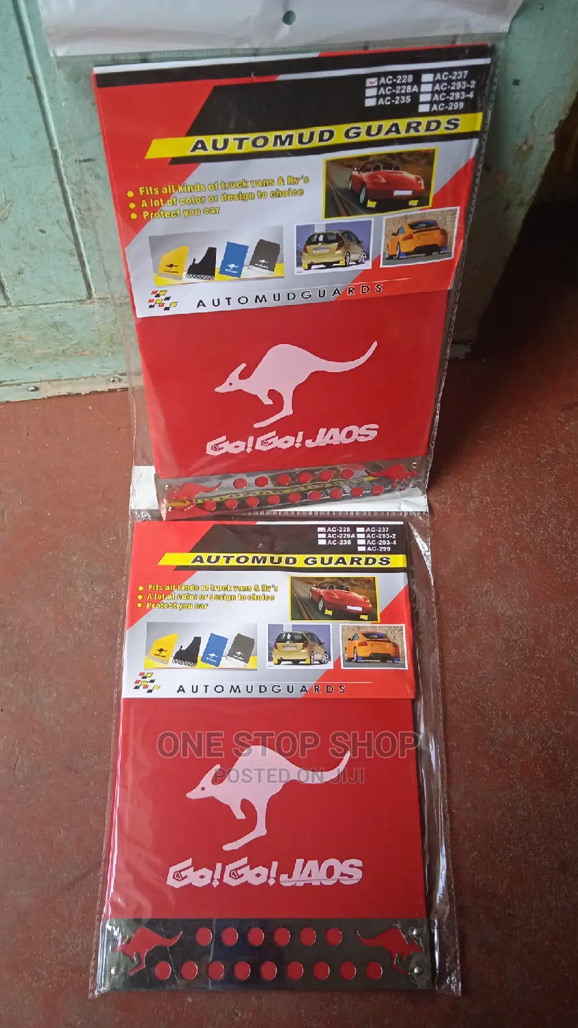 4pcs Set Red Mudflaps