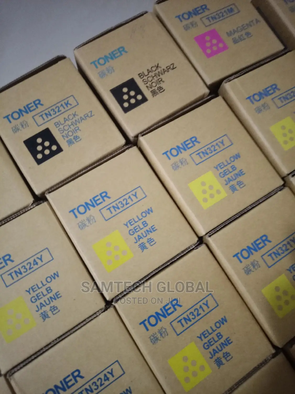 Konica Tn 321 Yellow and Black Toner