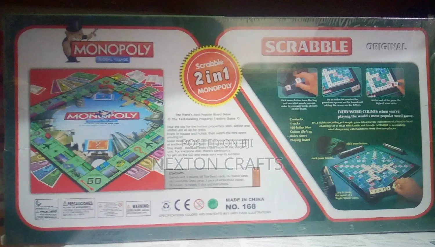 2 in 1 Monopoly and Scrabble Game
