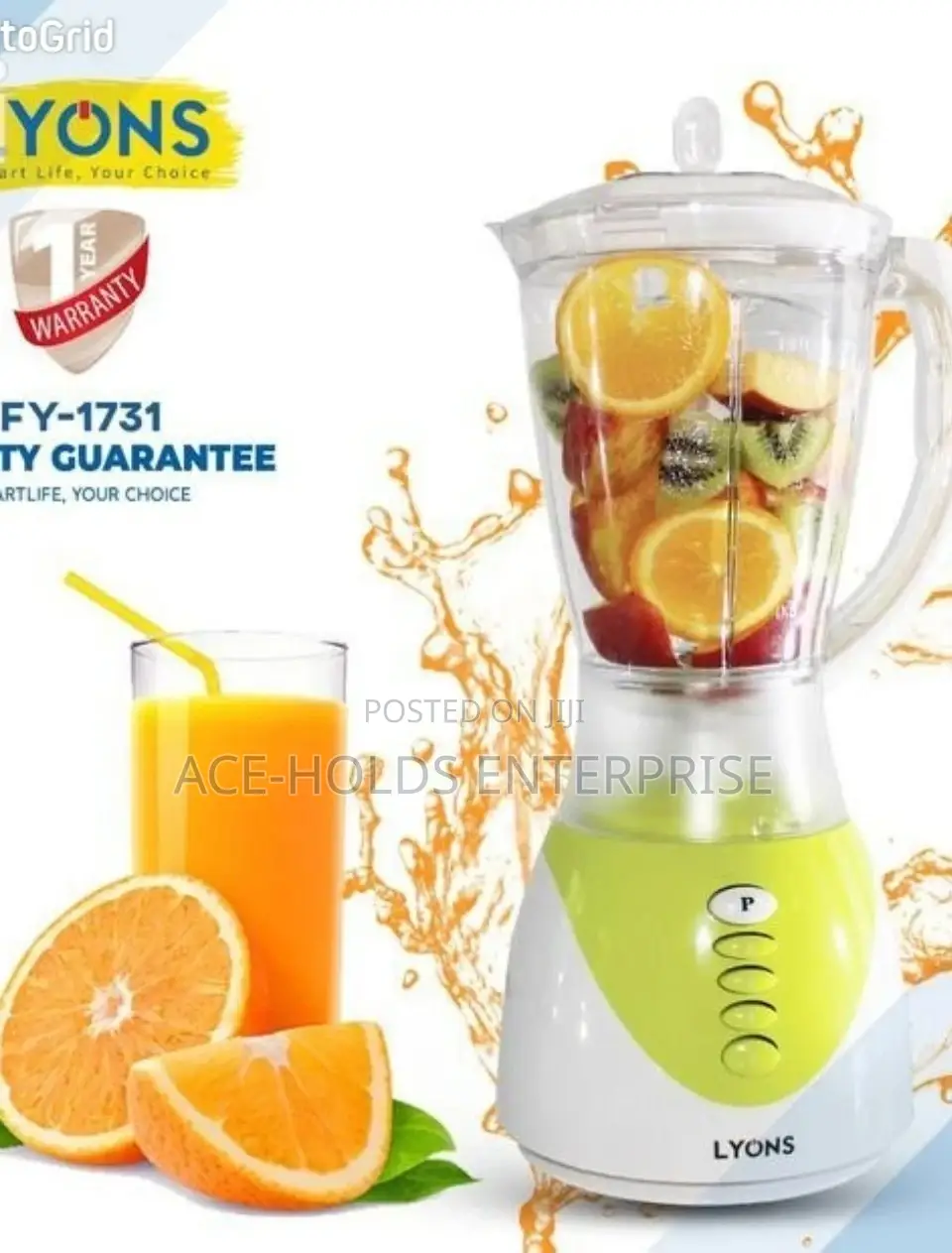 Lyons Blender 2 in 1 With Grinder