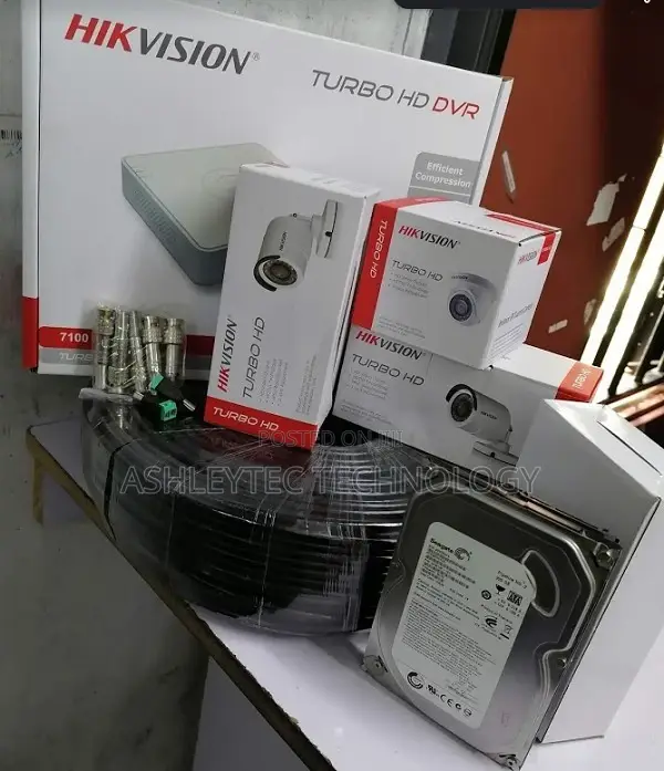 Three CCTV Complete Camera Hik Vision 720P With IR Night Vi