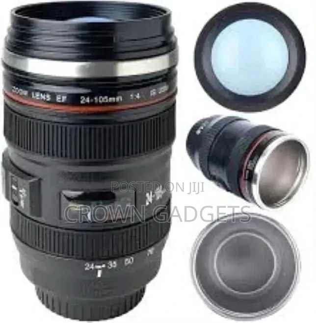 CRYSTAL - Stainless Steel Tea Coffee Cup Travel Mug Camera