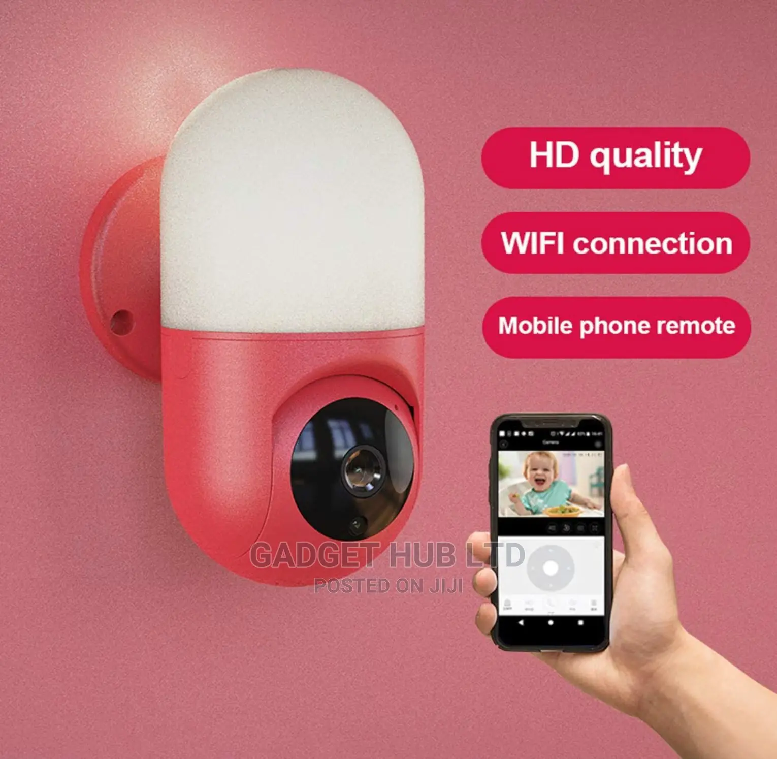 360 Baby Monitor With Remote Access and App Controlled Light