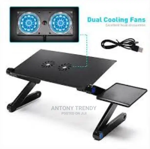 Aluminum Adjustable Laptop Stand Riser W/ Anti-Slip/Cooling