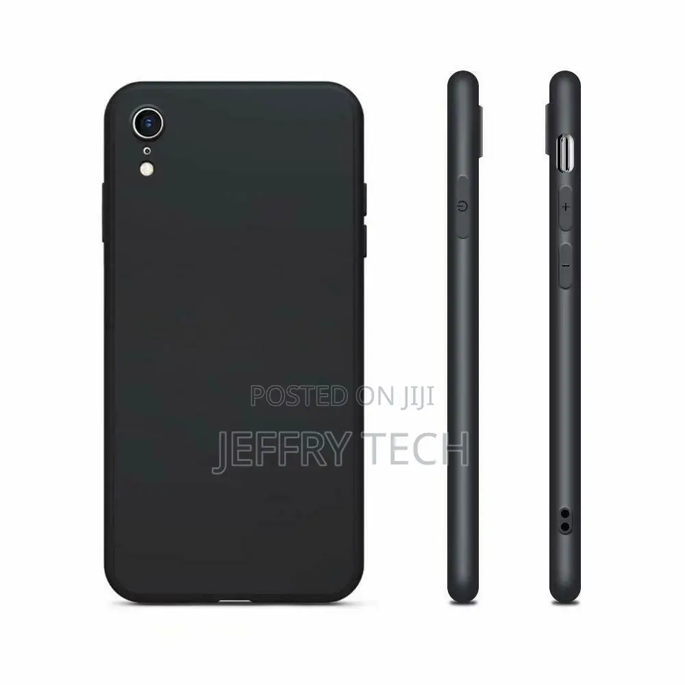 iPhone XS / X Case Cover Black Silicone TPU Slim Case Matt B