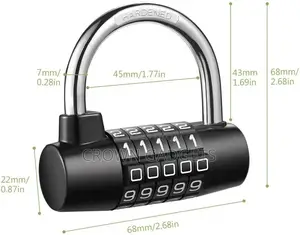 Combination Lock, 5-digit Combination Padlock