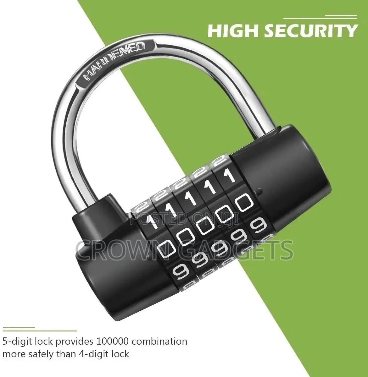Stylish Combination Lock, 5-digit Combination Padlock