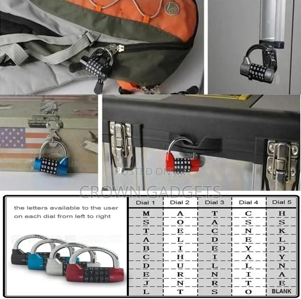 Digit Combination Padlock Travel Gym Lockers