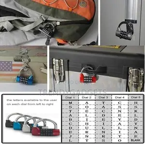 Digit Combination Padlock Travel Gym Lockers