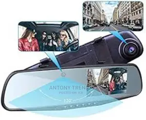 Mirror Dash Cam With Full Touch Screen, Front and Rear Dual