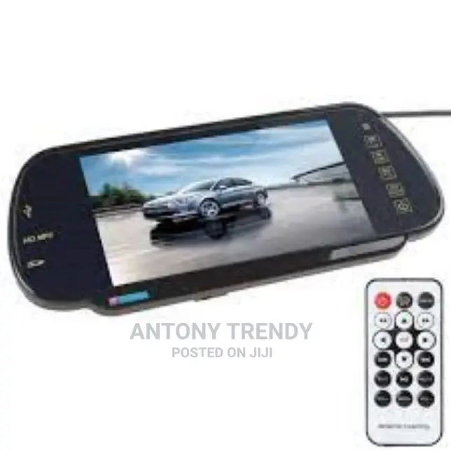 Black 7 Inch Full HD Rear View Car Screen Monitor
