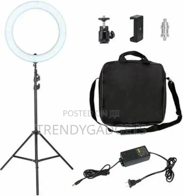 18 Inch LED Ring Light With Variable Intensity, 3200-5600k