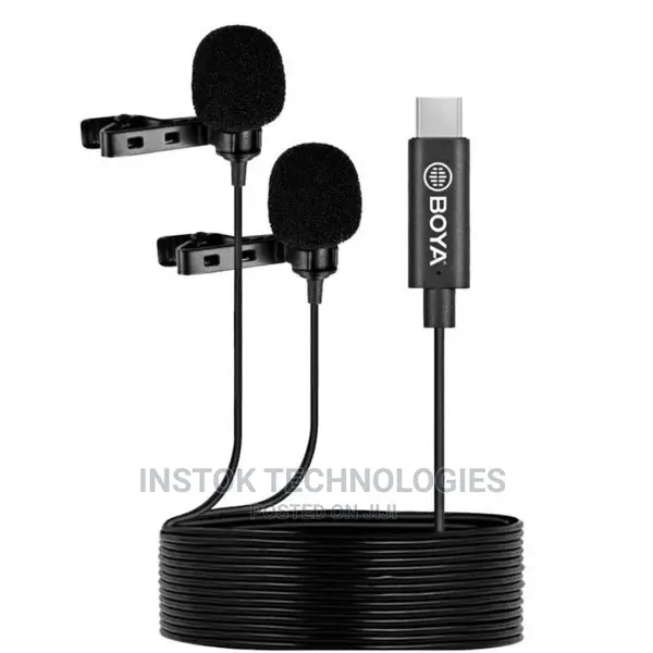 Boya By-M3d Digital Dual-Head USB Type-C Lavalier Microphone