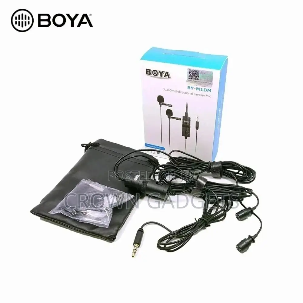 BOYA BY-M1DM Lavalier Dual Head Omnidirectional Microphone