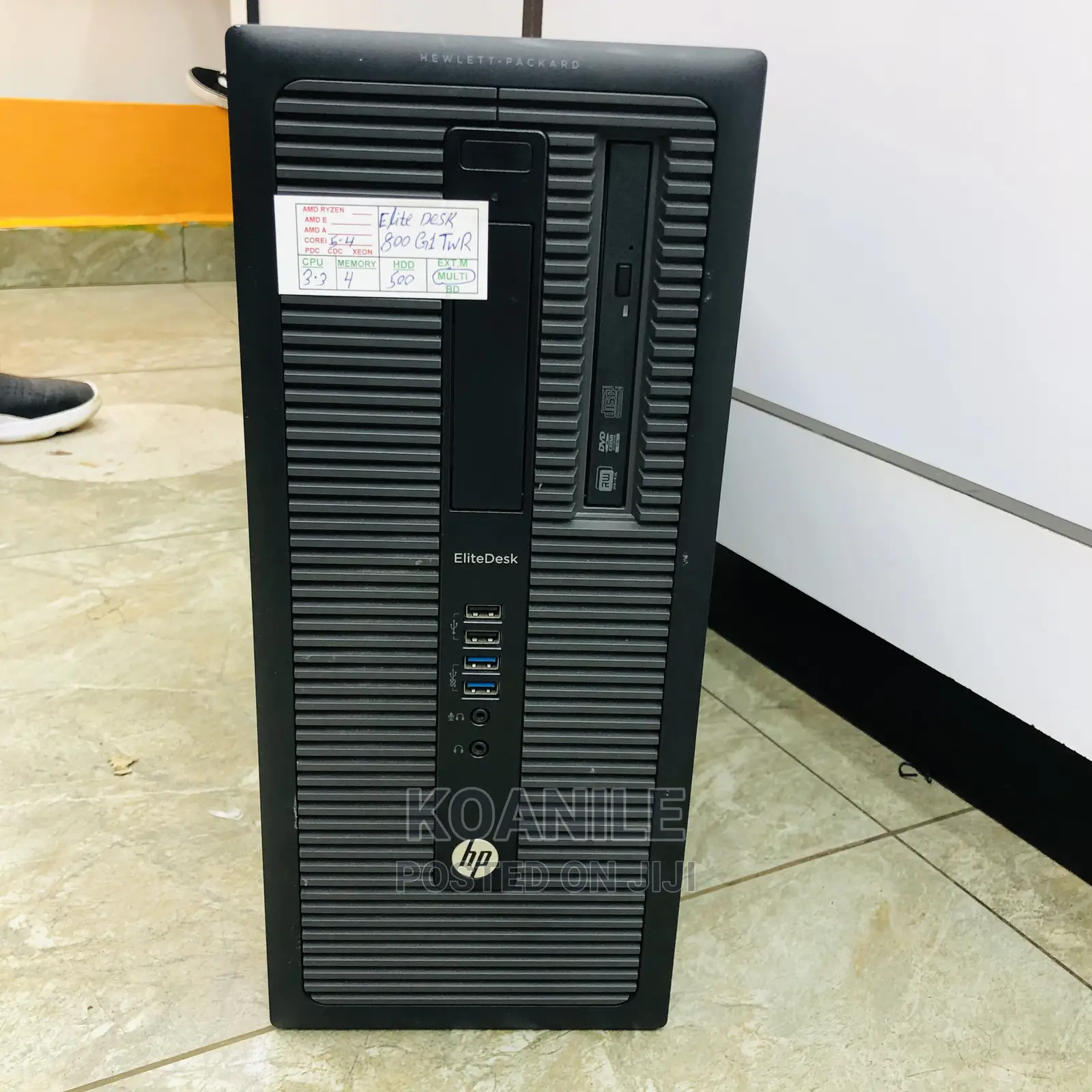 Desktop Computer HP EliteDesk 800 4GB Intel Core I5 HDD 500GB