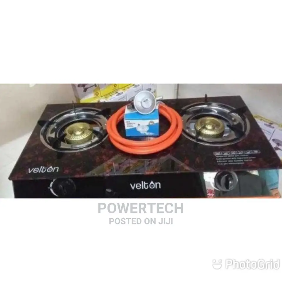 Smart Complete Glass Velton Double Burner+2pipe+ Regulator
