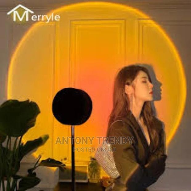 USB LED Rainbow Sunset Projector Desk Lamp - main view