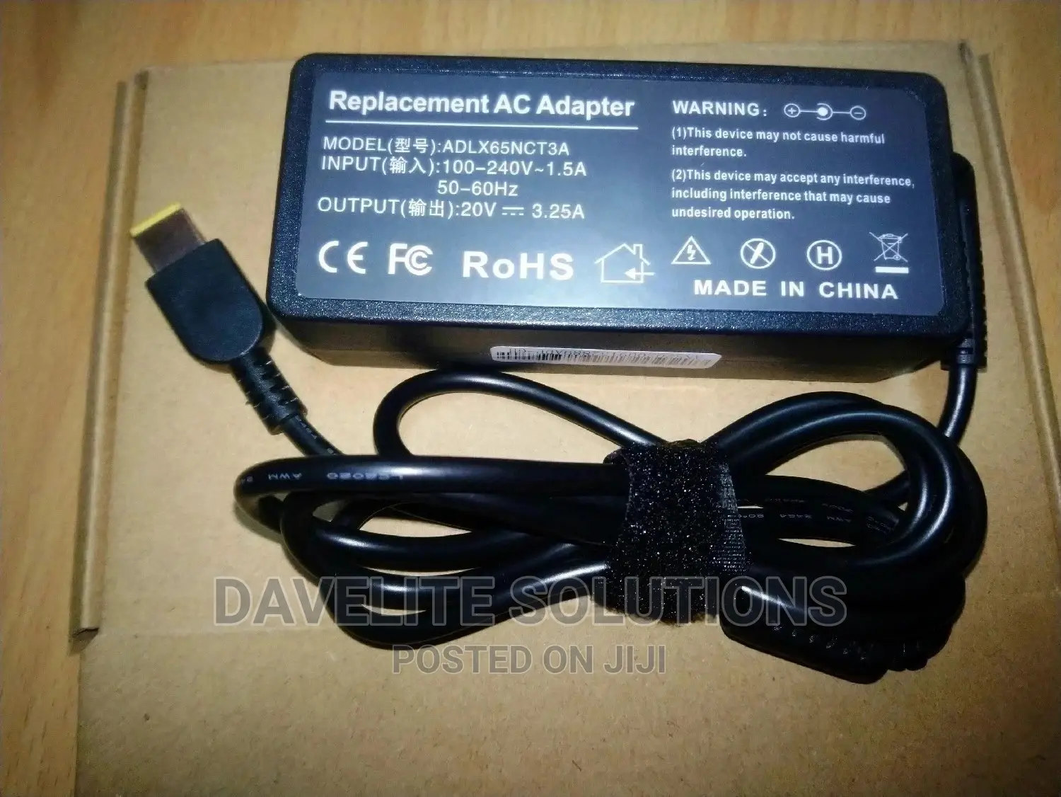 Lenovo USB Charger 20v, 3.25A