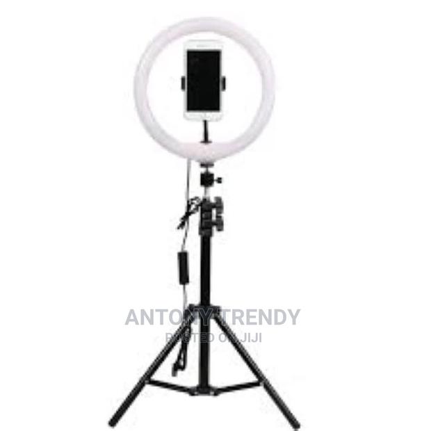 12" Ring Light With Tripod Stand 2 Phone Holder, Dimmable - main view