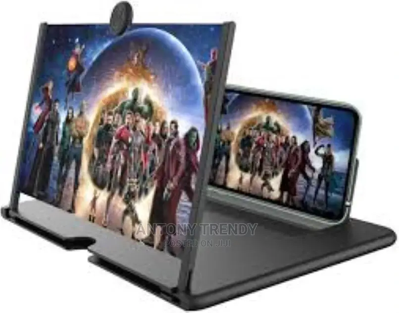 12'' Phone Screen Magnifier With Bluetooth Speaker, 3d Hd Ce