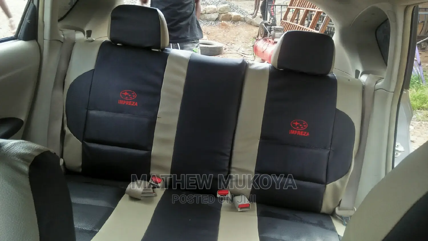 Red on Black Car Seat Covers