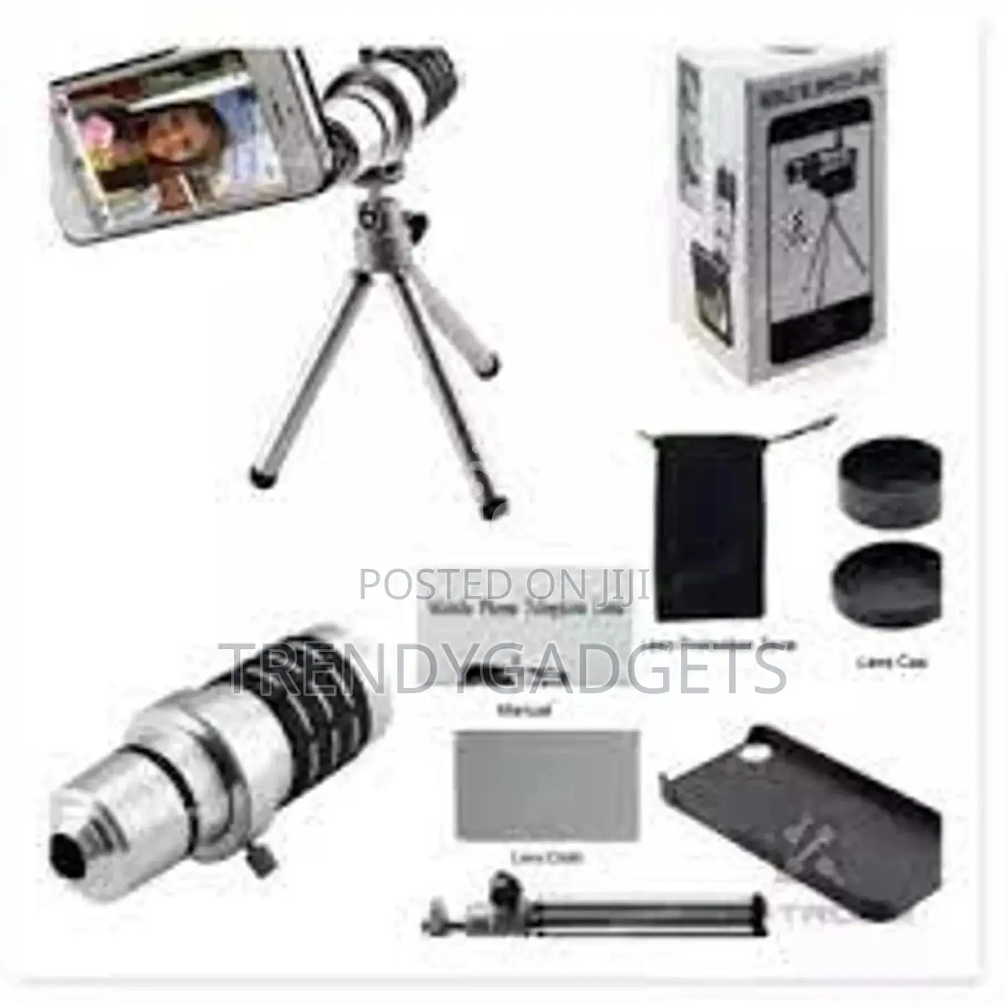 Universal 12X Zoom Mobile Phone Clip-On Telescope Camera Len
