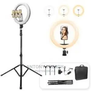8 Inch Ring Light Dimmable Tricolor LED Selfie Ring Light Wi