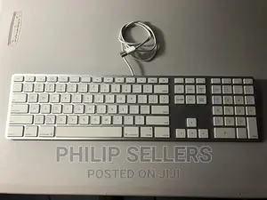 Apple A1243 Ultra Thin Aluminum USB Wired Keyboard With Nume