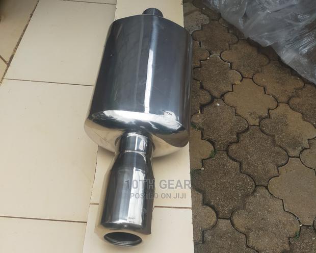 Exhaust Backbox Chrome Flat Heavy Muffler - main view