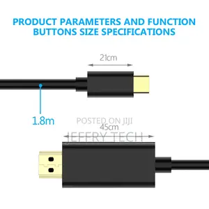 USB 3.1 Type C Phone to HDMI TV/HDTV Video Cable for Samsung