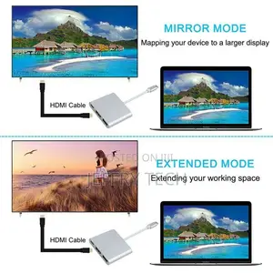 Hub Type C 3 in 1 Thunerbolt - Mhl for Samsung HDMI USB Adap