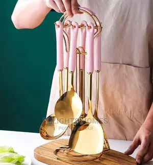Heavy Golden Serving Spoons