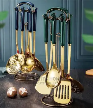 Heavy Golden Serving Spoons