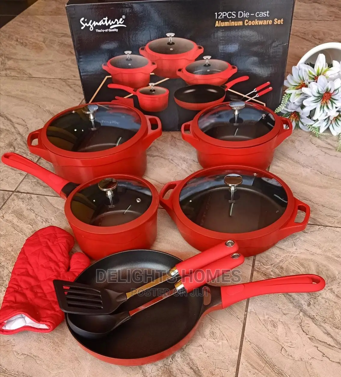 12pcs Alluminium Die Cast Cookware