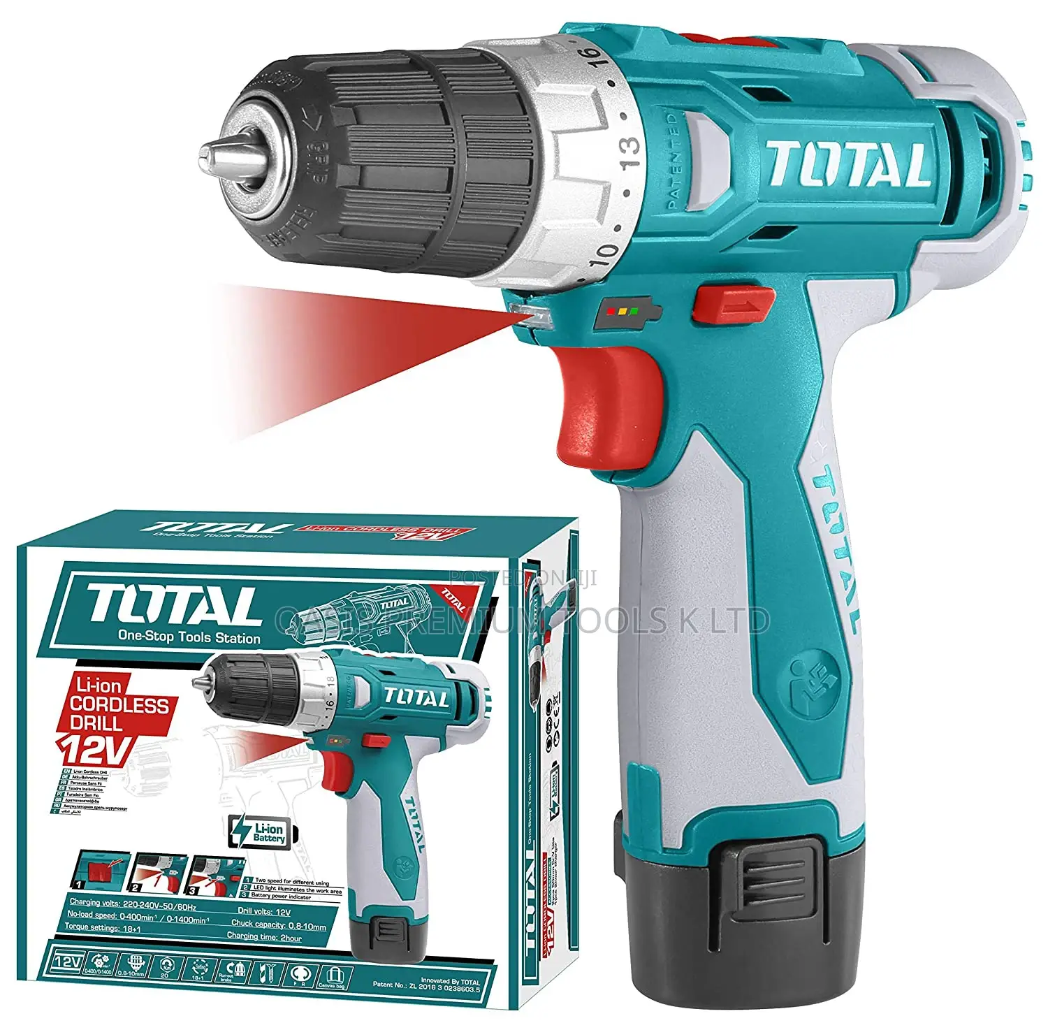 Cordless Drill 12v TOTAL