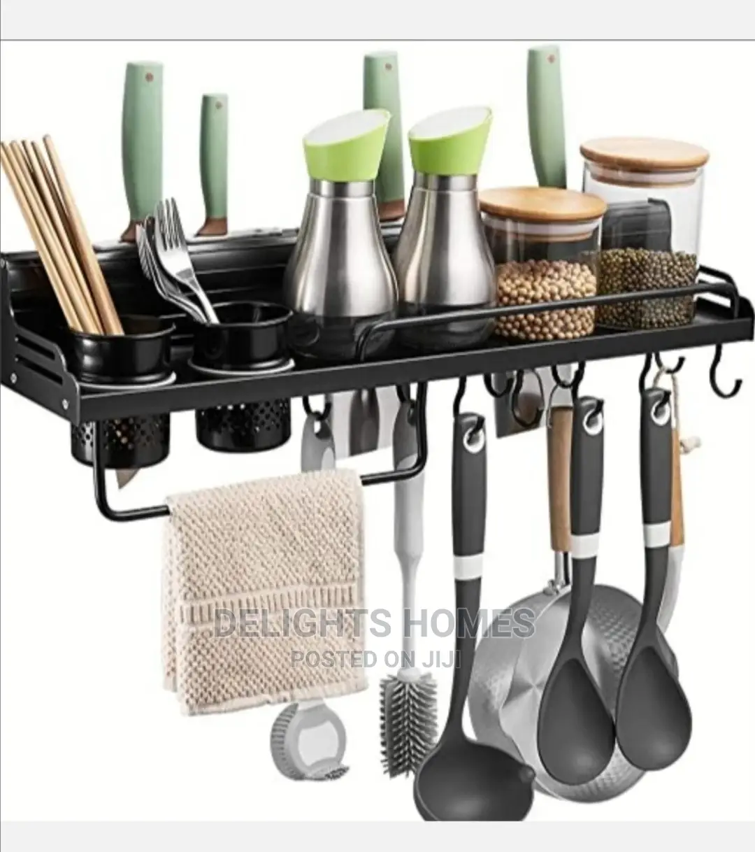 Aluminum Kitchen Floating Shelf Organizer
